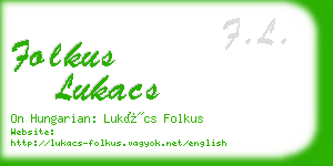 folkus lukacs business card